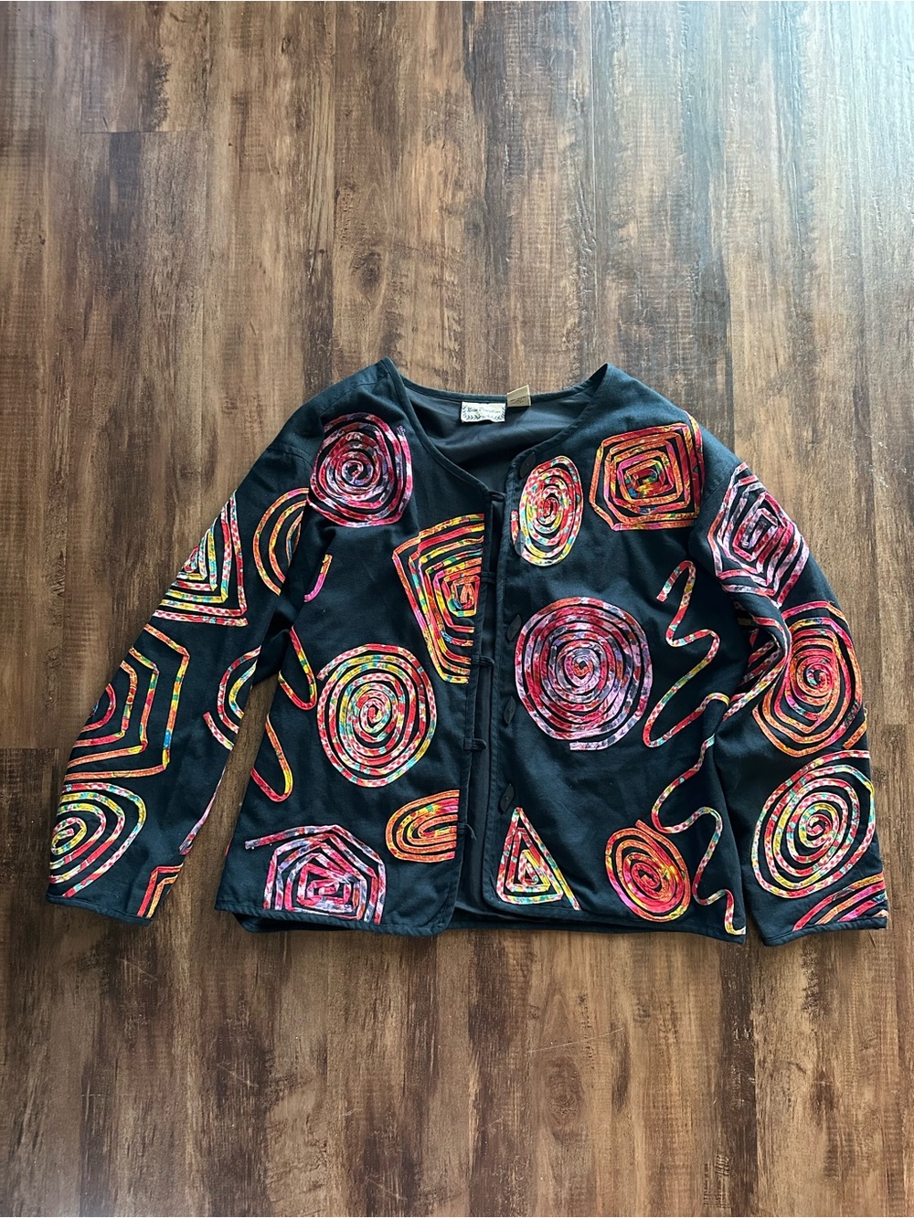 new directions abstract with Multicolor Spiral & Geometric Accents